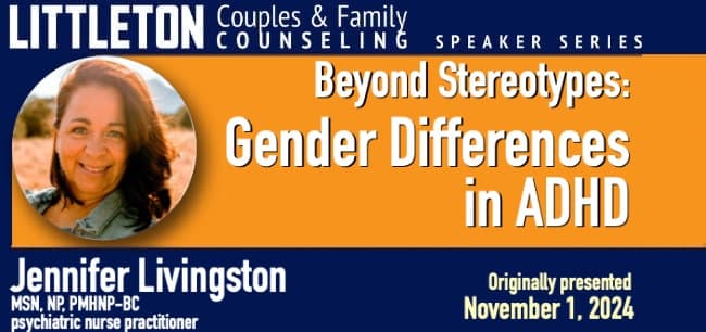 adhd training vlogs: ADHD & Gender across the lifespan training: In this training, Jennifer presents her skills to better understand and work with clients with ADHD. Her perspectives on the symptoms of ADHD across genetic genders and the lifespan provides the tools to better care for your clients.